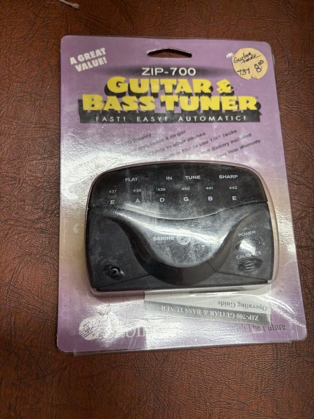 Display Sabine ZIP-700 Guitar & Bass Automatic Tuner Amp Output NEW SEALED